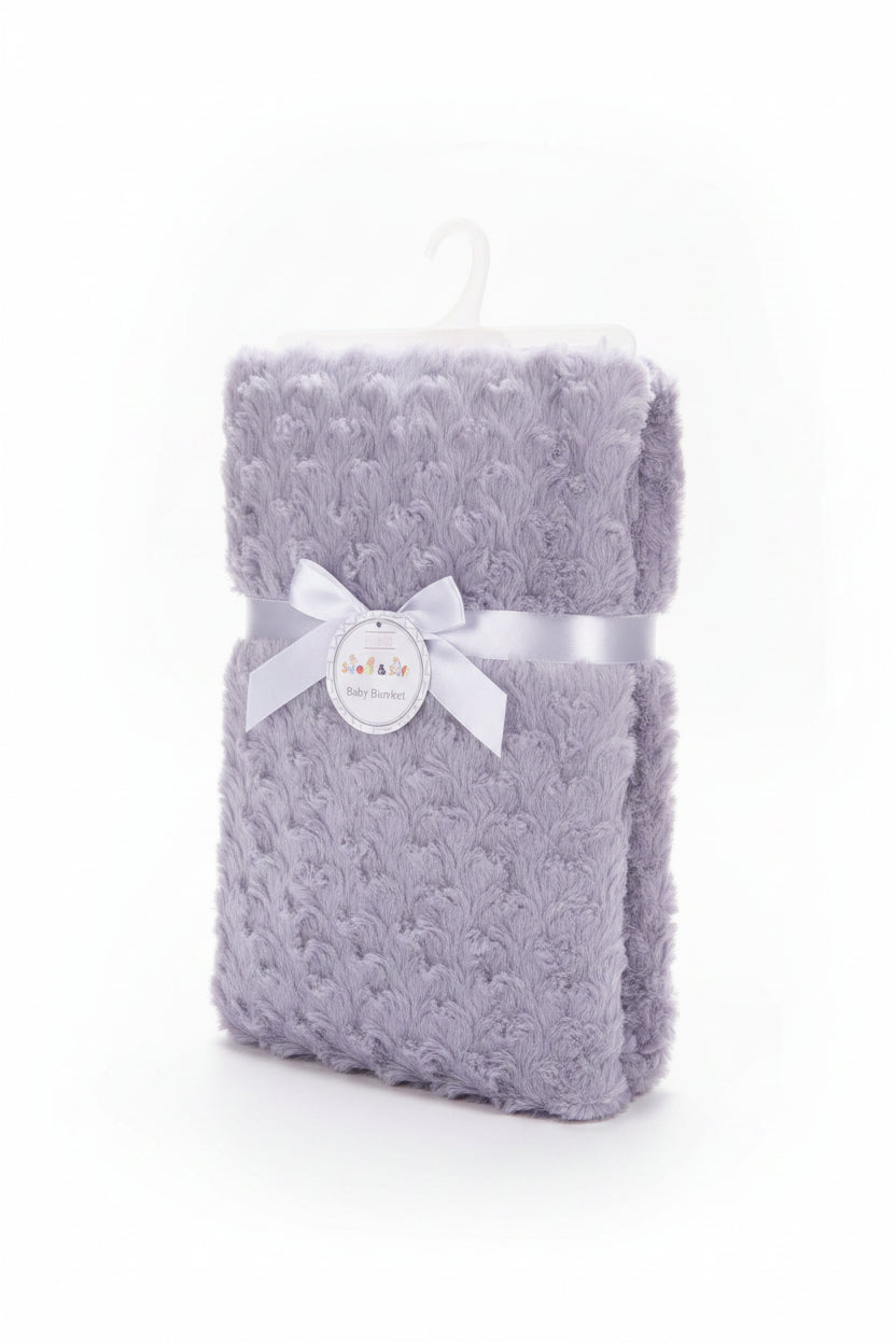 Lavender Rosette Baby Blanket