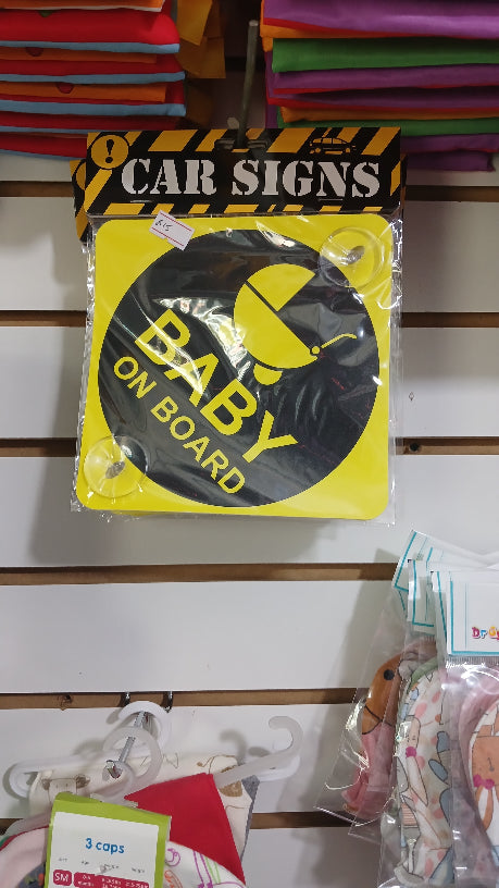 Baby on board sign