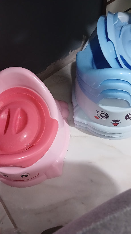 Potty blue and pink