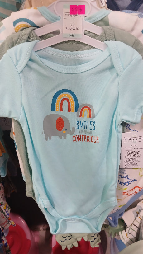 Smiles are always contagious 3pc onesies