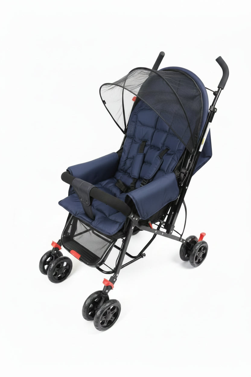Navy Blue Baby Stroller