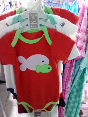 Orange and green fish set