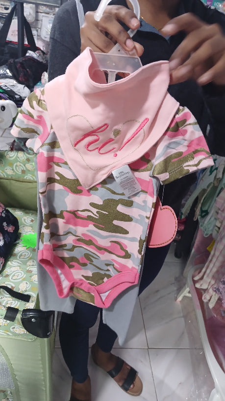 Hi pink camo 3pcs set