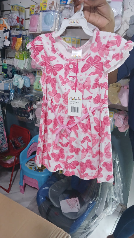 Pink butterfly dress