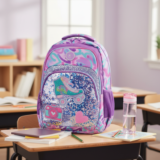 Purple Roller Skate Girls' Backpack