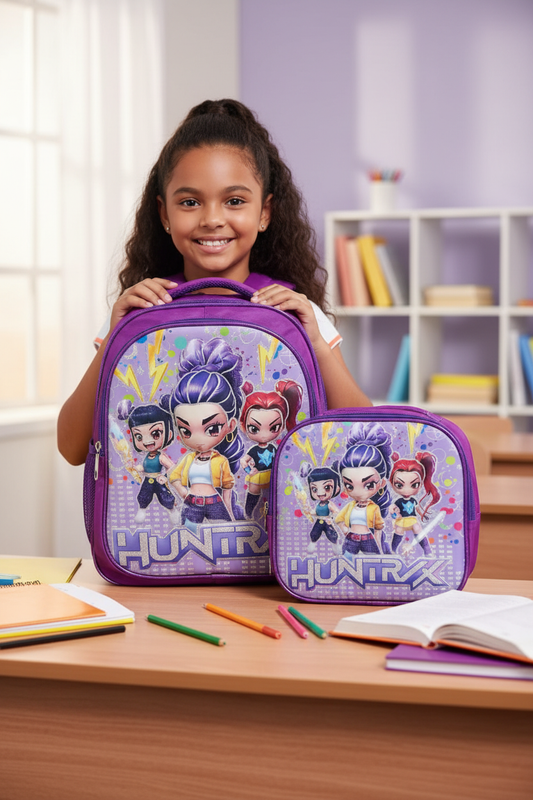 Huntrax Purple Girls' Backpack & Lunch Bag Set