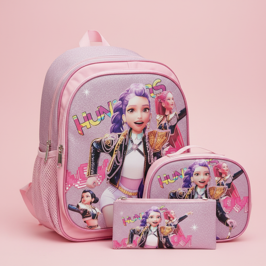 Huntrax Pink Girls' 3-Piece Back to School Bag Set