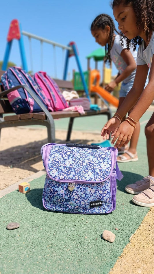 SANNEA Insulated Lunch Bag – Purple Floral
