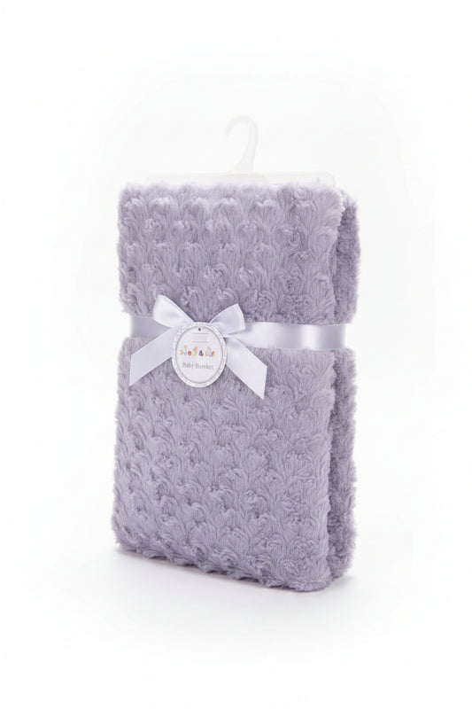 Lavender Rosette Baby Blanket