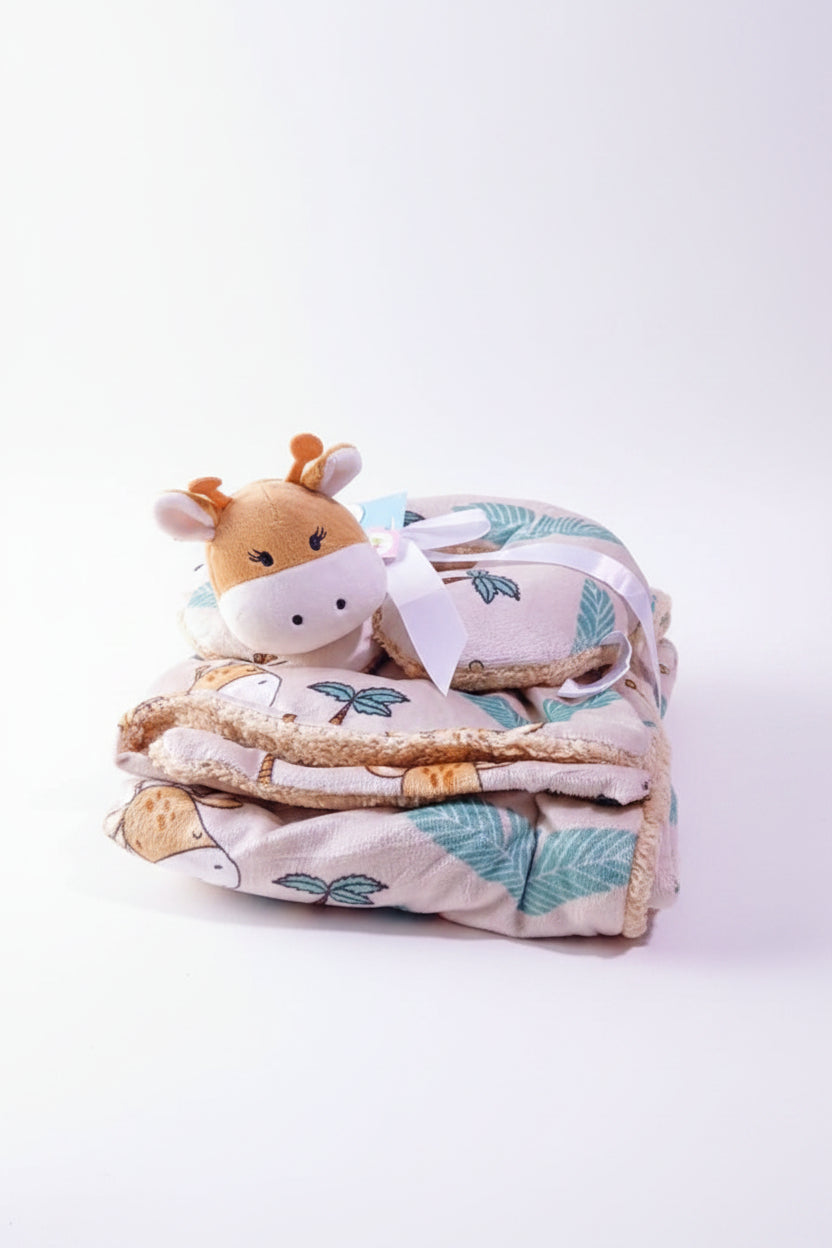 Hippo baby blanket and plush toy set