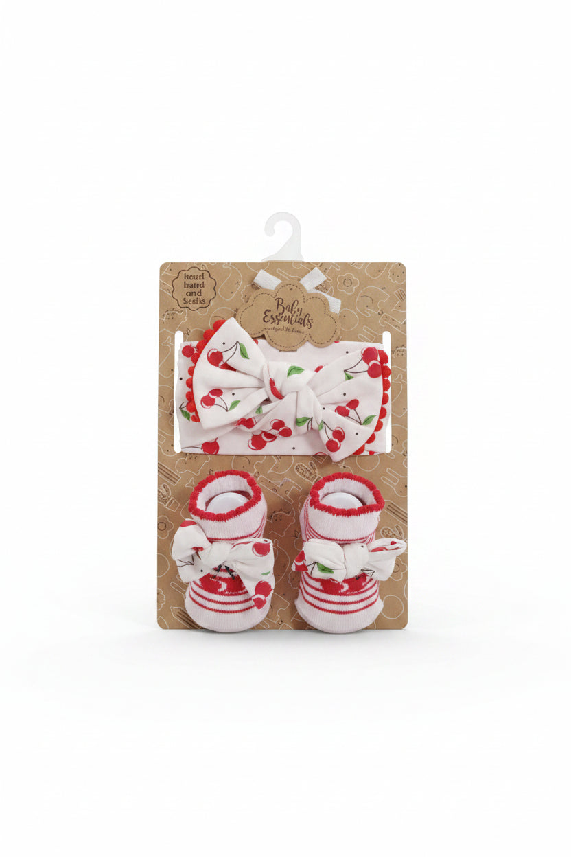 Baby Essentials Headband & Bootie Set