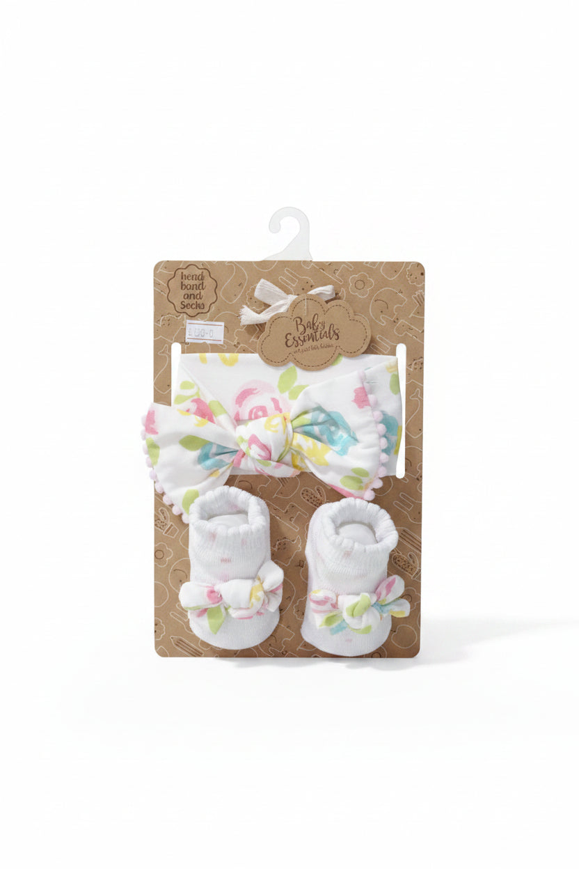 Baby Essentials Headband & Bootie Set