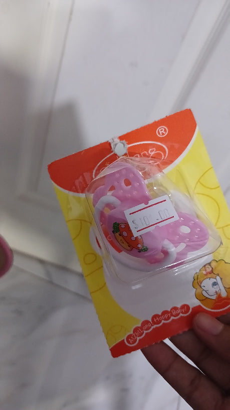Pink mushroom pacifier