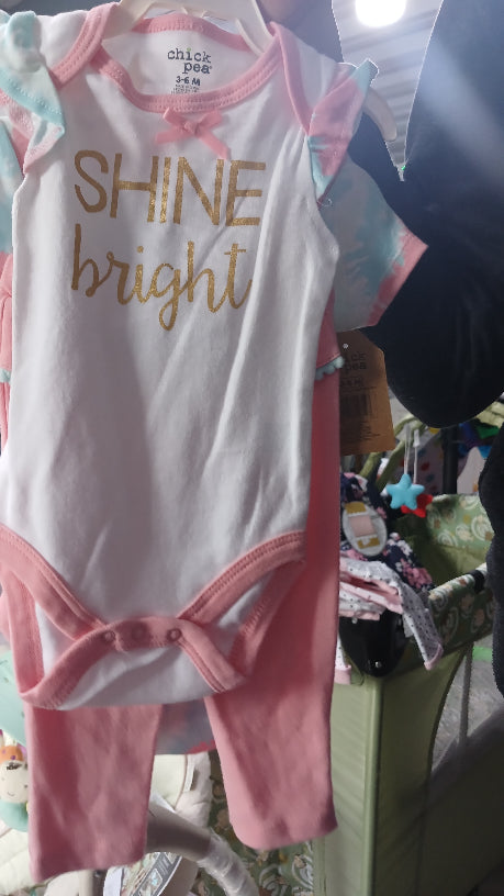 Shine bright 3pcs girl set