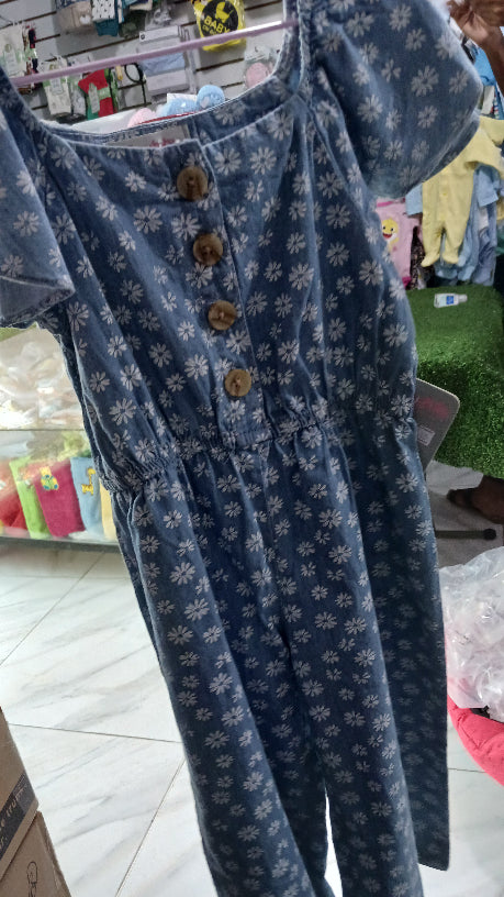 Flower denim dress