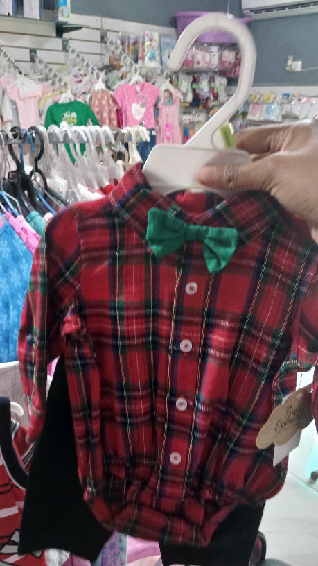 Green bow 2pcs set