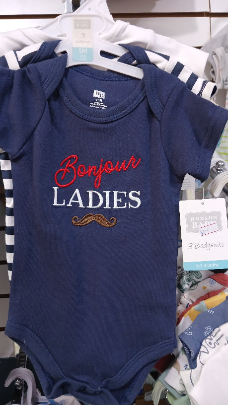 Bonjour ladies boys 3pc onesies