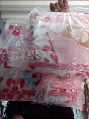 Pink floral blanket
