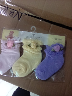 Flower 3pk socks set