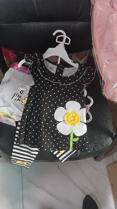 Black and white sunflower 2pcs set
