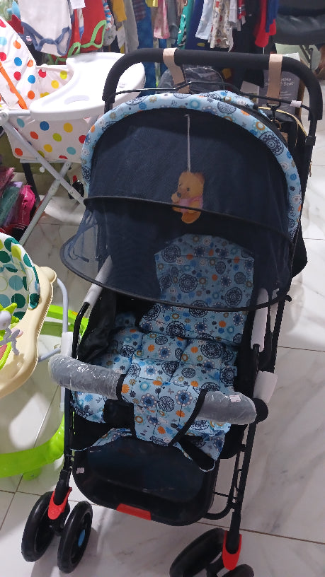 Blue stroller