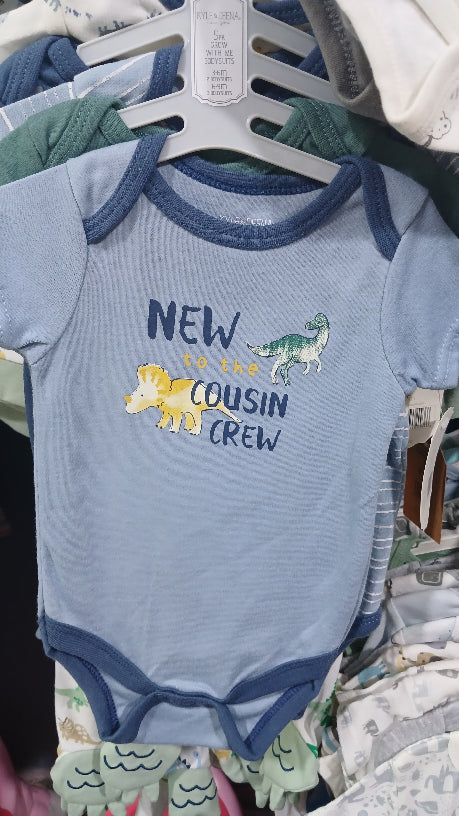 New to the cousin crew boys 5pc onesies