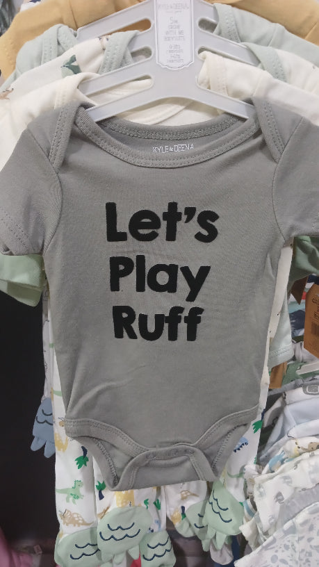 Let's pkay ruff boys 5pc onesies