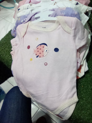 Pink fish 5pc onesie