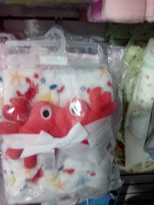 Crab baby blanket