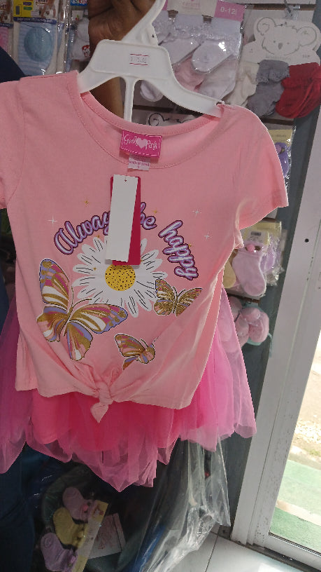 Always be happy 2pc skirt set