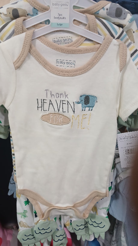 Thank heaven for me! Boys 3pc onesies