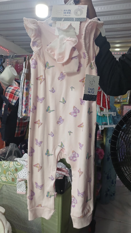 Butterfly romper 3pcs set