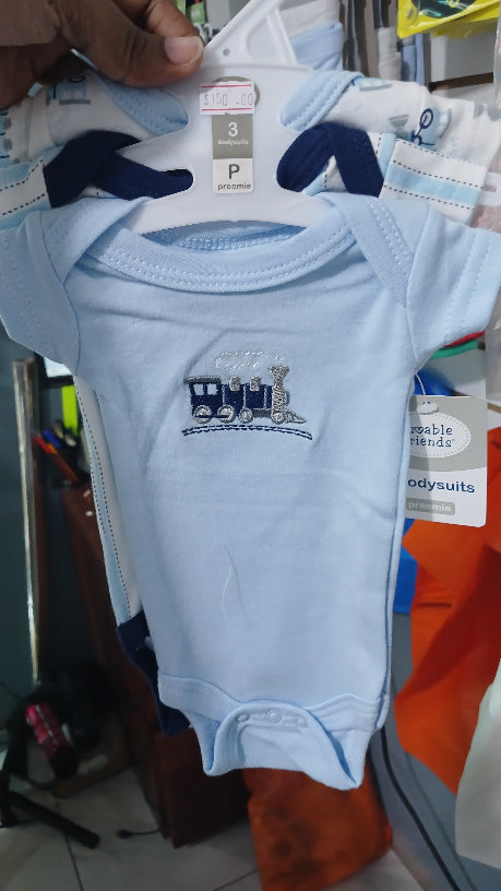 Boys preemie 3pc onesies