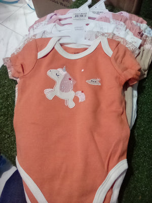 Orange unicorn 5pc onesie