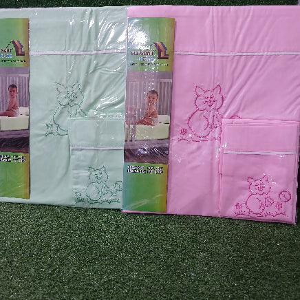 Crib sheet with pillow cover