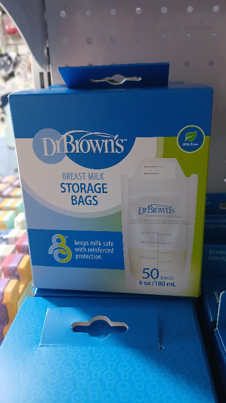 50pk Dr Brown's breast milk storage bags