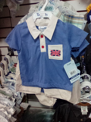 Blue flagged 2pcs set