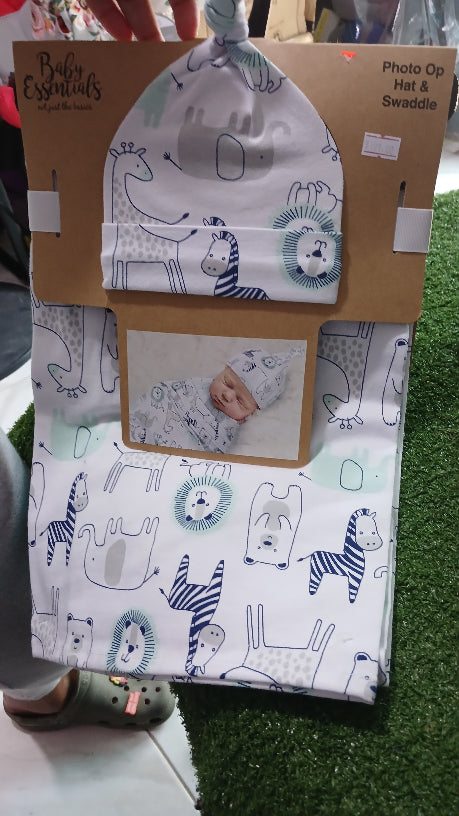 Photo op baby swaddle boy