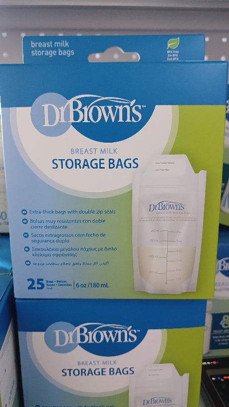 25pk Dr Brown's breast milk Storage bags