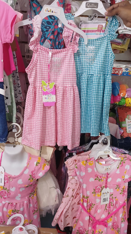 You are everything Pink  and blue dress