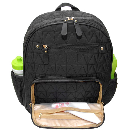 Black 7 pocket Baby Essentials nappy bag