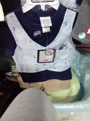 Blue bow 2pcs set