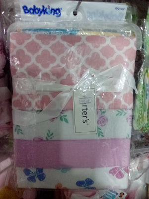 Girl 4pcs receiving blankets