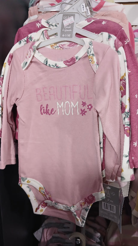 Beautiful like mom 3pc onesies