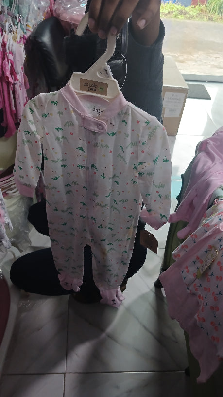 Girls chick pea zipper sleeper