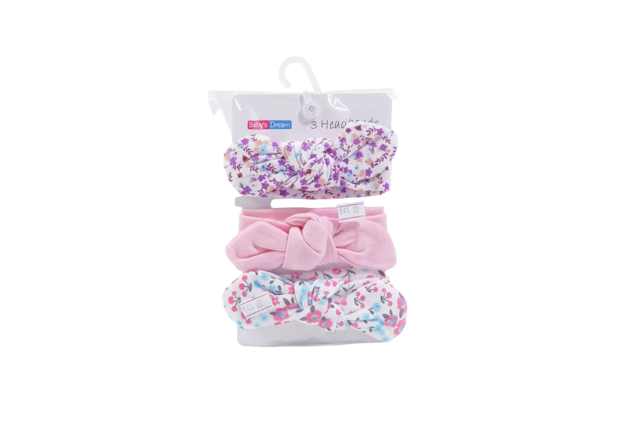 3pk headband set bowtied